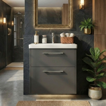 Duravit D-Code 600mm 2-Drawer Wall Hung Vanity Unit | Product Image