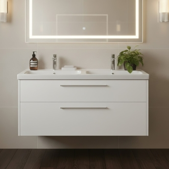 Duravit D-Code 1200mm 2-Drawer Wall Hung Vanity Unit | Product Image