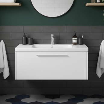 Duravit D-Code 1000mm 1-Drawer Wall Hung Vanity Unit | Product Image