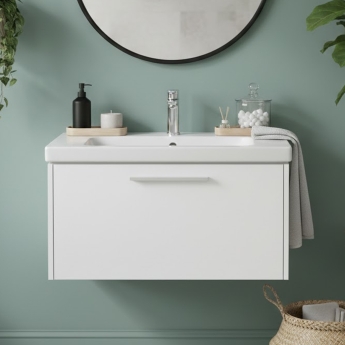 Duravit D-Code 800mm 1-Drawer Wall Hung Vanity Unit | Product Image