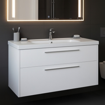 Duravit D-Code 1000mm 2-Drawer Wall Hung Vanity Unit | Product Image