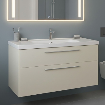 Duravit D-Code 1000mm 2-Drawer Wall Hung Vanity Unit | Product Image