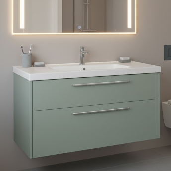 Duravit D-Code 1000mm 2-Drawer Wall Hung Vanity Unit | Product Image