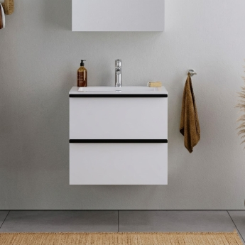 Duravit Durapoint 2-Drawer Wall Hung Vanity Unit with Basin 600mm Wide | Product Image