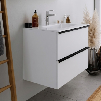 Duravit Durapoint 2-Drawer Wall Hung Short Projection Vanity Unit with Basin 1000mm Wide | Product Image