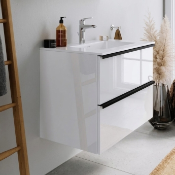 Duravit Durapoint 2-Drawer Wall Hung Short Projection Vanity Unit with Basin 1000mm Wide | Product Image