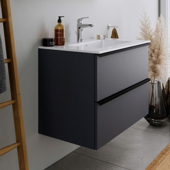 Duravit Durapoint 2-Drawer Wall Hung Short Projection Vanity Unit with Basin 1000mm Wide | Product Image