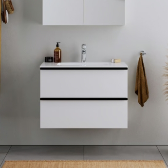 Duravit Durapoint 2-Drawer Wall Hung Console Vanity Unit with Basin 850mm Wide | Product Image