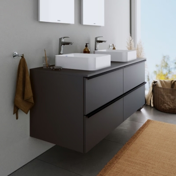 Duravit Durapoint 4-Drawer Wall Hung Console Vanity Unit and Worktop 1600mm Wide | Product Image