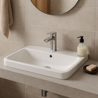 Duravit No.1 Sit-On Countertop Vanity Basin with Overflow 545mm Wide - 1 Tap Hole