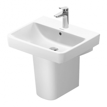 Duravit No.1 Basin and Semi Pedestal 550mm Wide - 1 Tap Hole