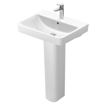 Duravit No.1 Basin and Full Pedestal 600mm Wide - 1 Tap Hole