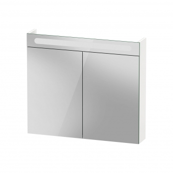 Duravit No.1 LED 2-Door Mirror Bathroom Cabinet 700mm H x 800mm W - Matt White