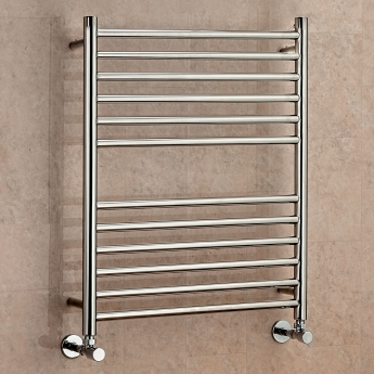 EcoRad Edge Straight Ladder Towel Rail 800mm H x 500mm W Polished Stainless Steel