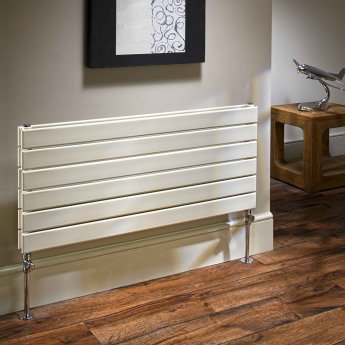 EcoRad Flat Tube Double Horizontal Radiator 464mm High x 1020mm Wide 12 Sections White