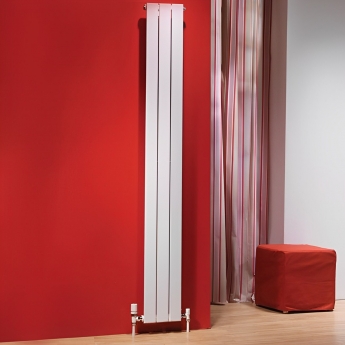 EcoRad Flat Tube Single Vertical Radiator 2020mm High x 236mm Wide 3 Sections White