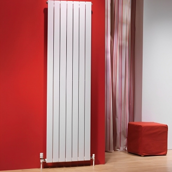 EcoRad Flat Tube Single Vertical Radiator 1820mm High x 540mm Wide 7 Sections White