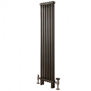 EcoRad Legacy Bare Metal Lacquer 2-Column Radiator 1500mm High x 294mm Wide 6 Sections