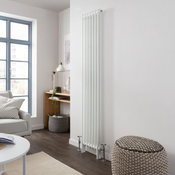 EcoRad Legacy White 2-Column Radiator 1800mm High x 474mm Wide 10 Sections