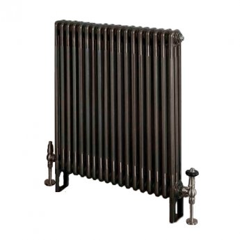 EcoRad Legacy Bare Metal Lacquer 3-Column Radiator 500mm High x 834mm Wide 18 Sections