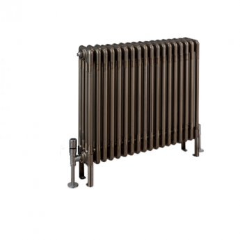 EcoRad Legacy Bare Metal Lacquer 4-Column Radiator 500mm High x 834mm Wide 18 Sections