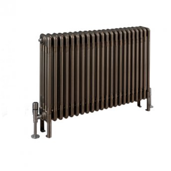 EcoRad Legacy Bare Metal Lacquer 4-Column Radiator 500mm High x 1014mm Wide 22 Sections