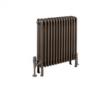 EcoRad Legacy Bare Metal Lacquer 4-Column Radiator 600mm High x 654mm Wide 14 Sections