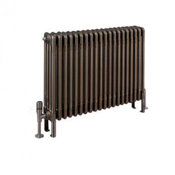 EcoRad Legacy Bare Metal Lacquer 4-Column Radiator 600mm High x 924mm Wide 20 Sections