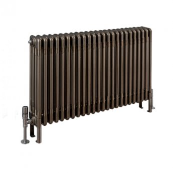 EcoRad Legacy Bare Metal Lacquer 4-Column Radiator 600mm High x 1104mm Wide 24 Sections