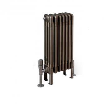 EcoRad Legacy Bare Metal Lacquer 4-Column Radiator 600mm High x 339mm Wide 7 Sections