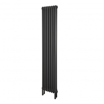 EcoRad Legacy 2 Column Radiator 1502mm High x 384mm Wide 8 Sections - Textured Anthracite