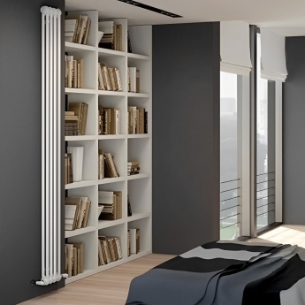 EcoRad Legacy White 2-Column Radiator 1800mm High x 204mm Wide 4 Sections