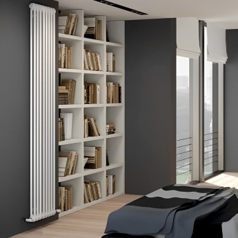 EcoRad Legacy White 2-Column Radiator 1800mm High x 384mm Wide 8 Sections