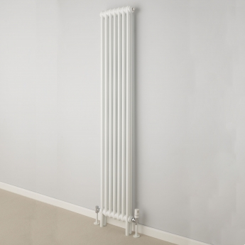 EcoRad Legacy White 2-Column Radiator 1800mm High x 294mm Wide 6 Sections