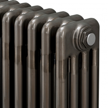 EcoRad Legacy Bare Metal Lacquer 4-Column Radiator 600mm High x 429mm Wide 9 Sections