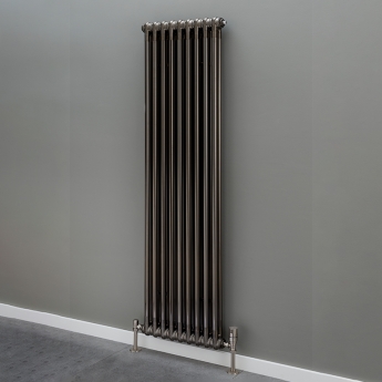 EcoRad Legacy Bare Metal Lacquer 2-Column Radiator 1500mm High x 384mm Wide 8 Sections