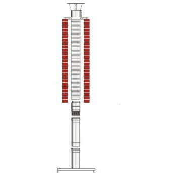 Firebird 12m Concentric Flue Kit (100mm Diameter)