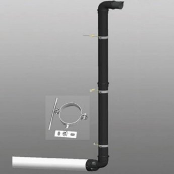 Firebird Plas-Fit Plume Wall Bracket (80mm Diameter) | Product Image