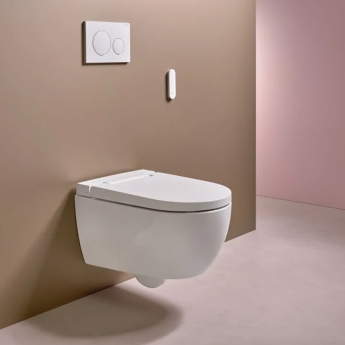 Geberit AquaClean Alba Rimless Wall Hung Smart Shower Toilet - Quick Release Soft Close Seat