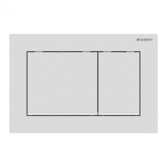 Geberit Omega30 Dual Flush Plate - Matt White/White