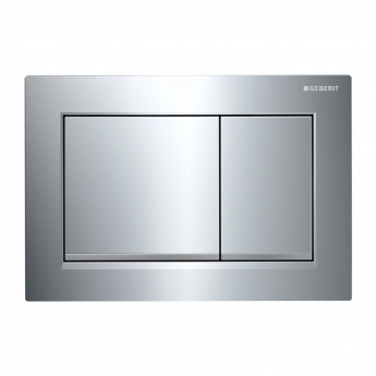 Geberit Omega30 Dual Flush Plate - Gloss/Matt Chrome