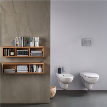 Geberit Selnova Wall Hung Toilet with Flush Rim - Standard Seat
