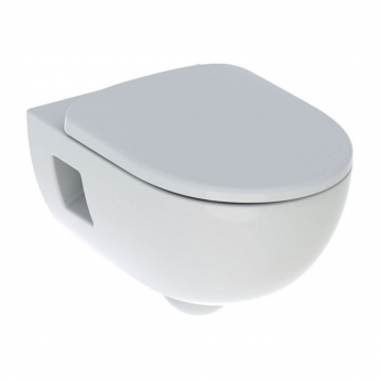 Geberit Selnova Rimless Semi-Shrouded Wall Hung Toilet - Quick Release Soft Close Seat