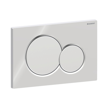 Geberit Sigma01 Dual Flush Plate - Gloss/Matt Chrome | Product Image
