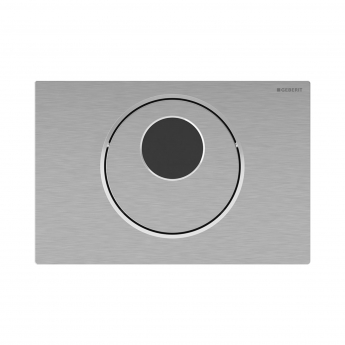 Geberit Sigma10 Touchless and Manual Dual Flush Plate for Cistern Steel Brushed