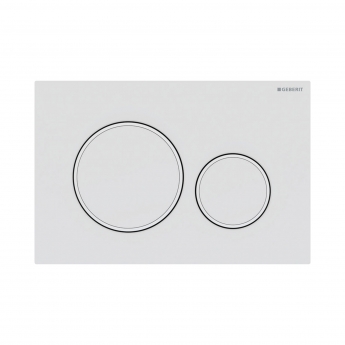 Geberit Sigma20 Dual Flush Plate - Matt White / White