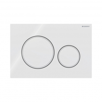 Geberit Sigma20 Dual Flush Plate - Matt White / Gloss White