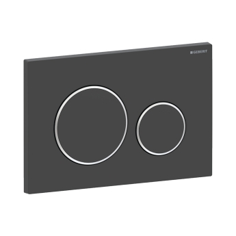 Geberit Sigma20 Dual Flush Plate - Matt Black | Product Image