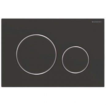 Geberit Sigma20 Dual Flush Plate - Matt Black