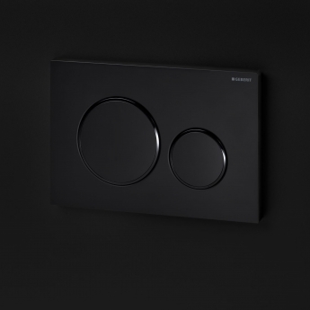 Geberit Sigma20 Dual Flush Plate - Matt Black/Black